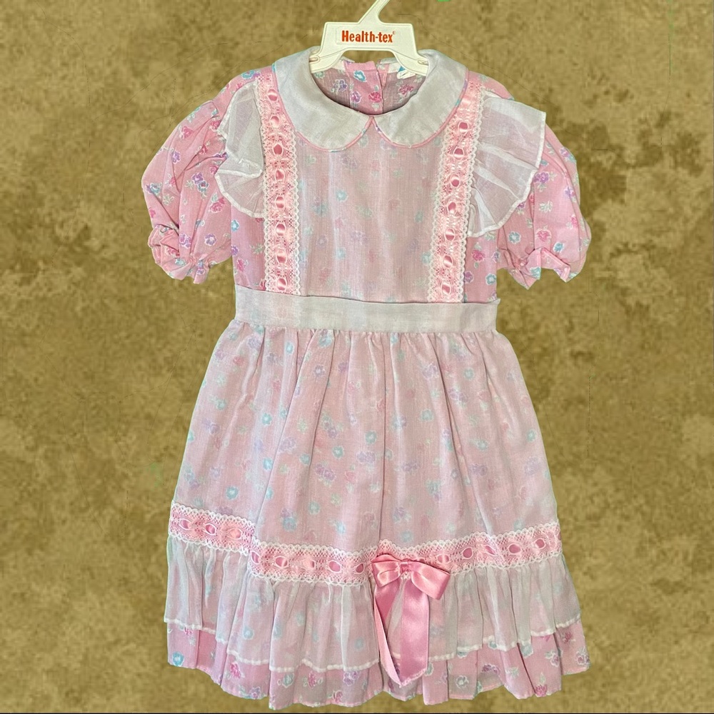 Pink and white dress